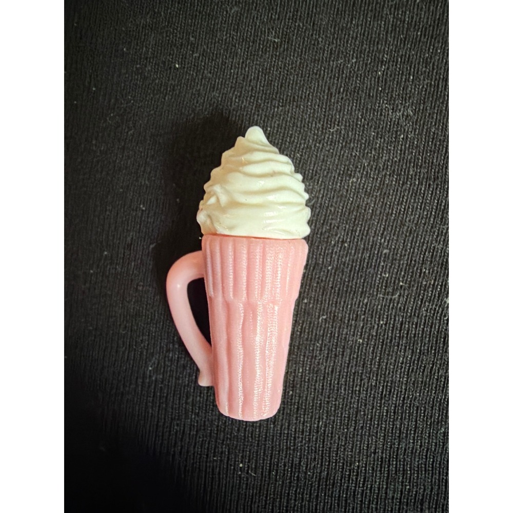 Barbie Chelsea Doll Gelato Cafe Ice Cream Shop Pink Cup Milkshake Hot Cocoa